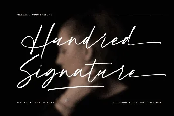 Hundred Signature font