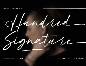 Hundred Signature font