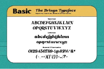 The Bringa font