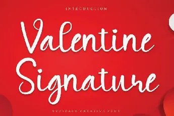 Valentine Signature Script font