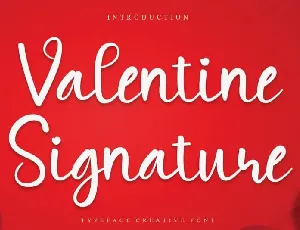 Valentine Signature Script font