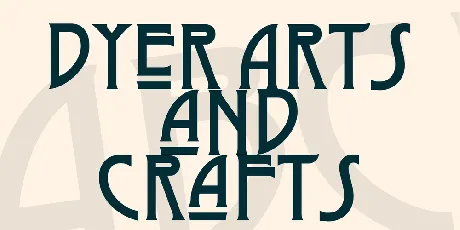 Dyer Arts and Crafts font