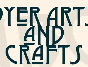 Dyer Arts and Crafts font