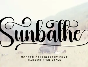 Sunbathe Script font