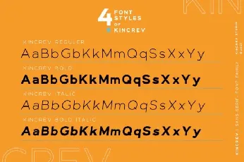 Kincrev Family font