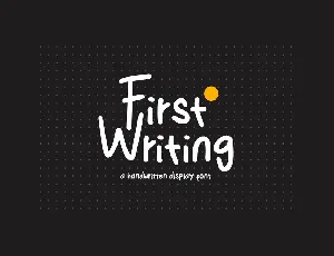 First Writing font