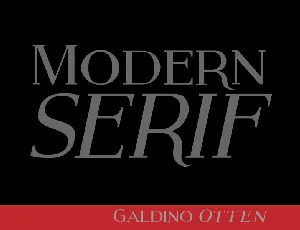 Modern Serif font