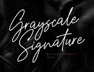 Grayscale Signature font