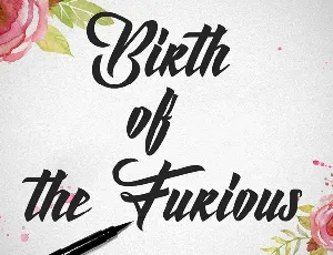 Birth of the Furious font