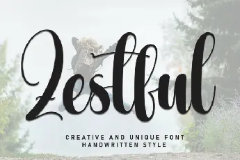 Zestful Script font