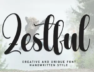 Zestful Script font