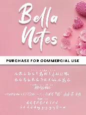 Bella Notes - Personal Use font