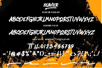 Heavier - Personal Use font