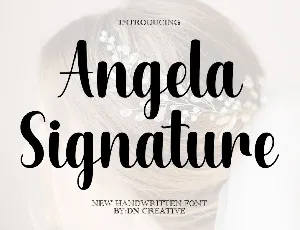 Angela Signature font