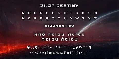 Zilap Destiny font