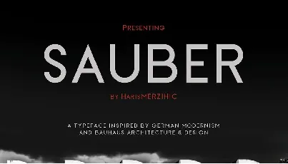 Sauber Typeface Free font