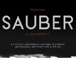 Sauber Typeface Free font