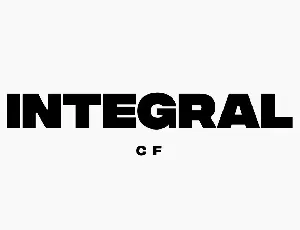 Integral CF Family font