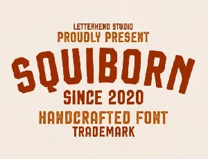 Squiborn Display font