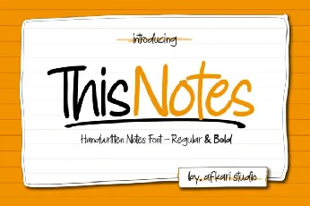 This Notes font