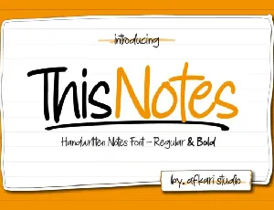 This Notes font