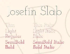 Josefin Slab font