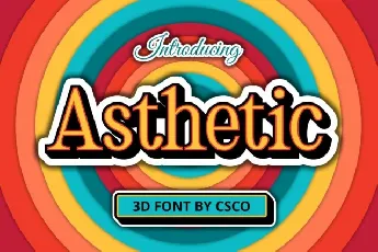 Asthetic 3D font