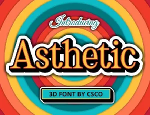 Asthetic 3D font