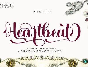 Heartbeat Script Family font