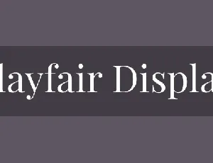 Playfair Display SC font