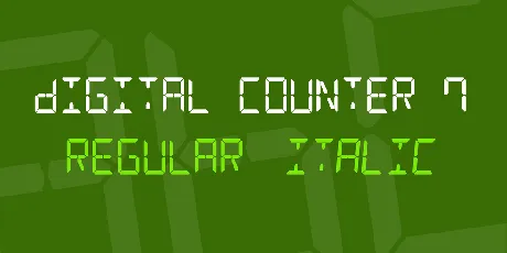 Digital Counter 7 font