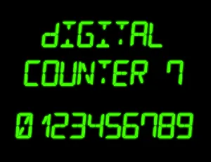 Digital Counter 7 font