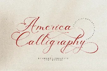 America Calligraphy font