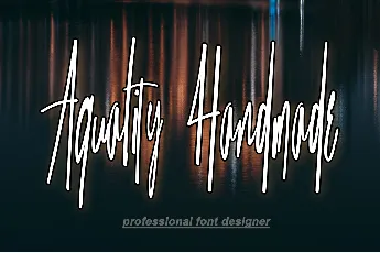 Aquality Handmade font