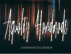 Aquality Handmade font