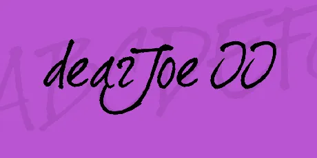 dearJoe II font