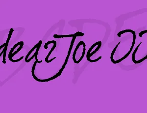 dearJoe II font