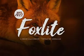 Foxlite Brush Free font