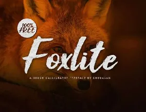 Foxlite Brush Free font