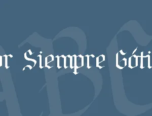 Por Siempre GÃ³tica font