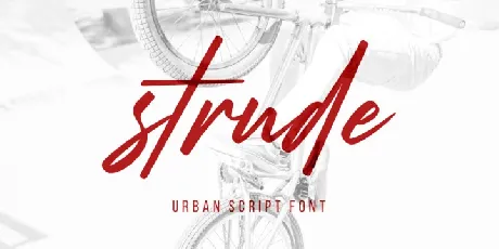 Strude Script font