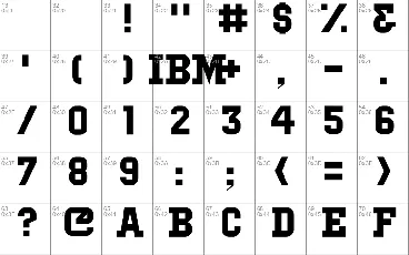 IBM Block Serif font