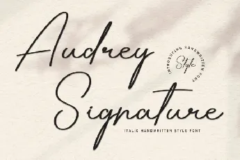 Audrey Signature font