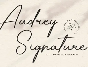 Audrey Signature font