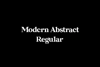 Modern Abstract Free font