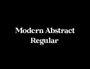 Modern Abstract Free font