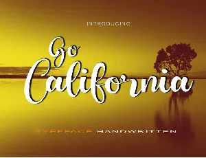 Go California font