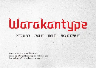 Warakantype font