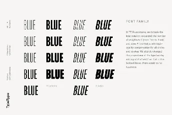 TT Bluescreens Family font