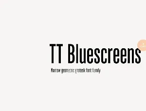 TT Bluescreens Family font